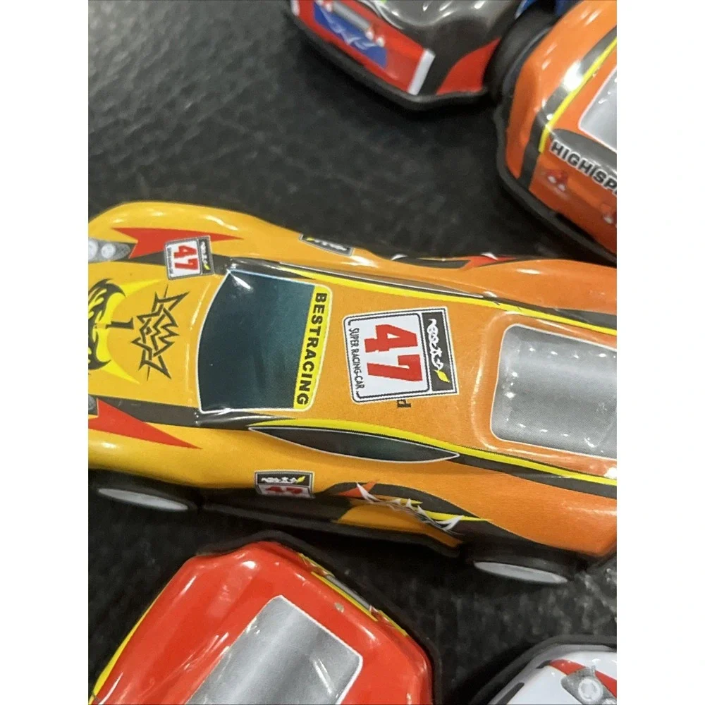 Pull Back Cars Lot of 23 Racing Toy Vehicles Plastic Rubber Wheels Multicolor
